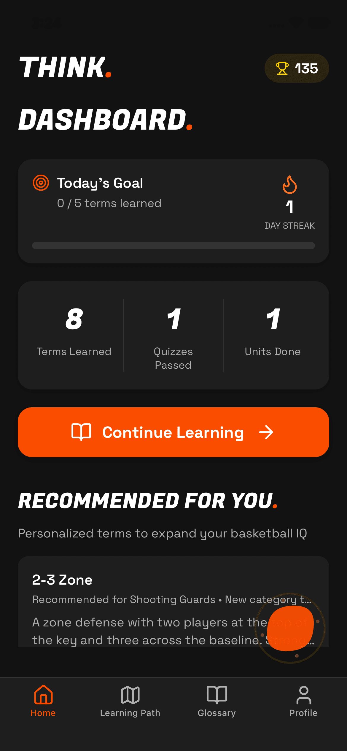 THINK. Dashboard